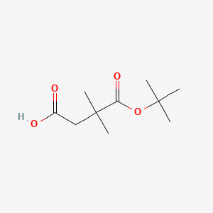 Chemical structure of 4-(tert-Butoxy)-3,3-dimethyl-4-oxobutanoic acid
