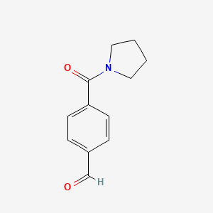 Chemical structure of 4-(Pyrrolidine-1-carbonyl)benzaldehyde