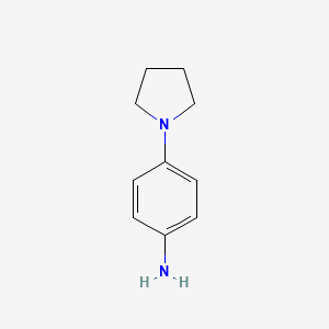 Chemical structure of 4-(Pyrrolidin-1-yl)aniline
