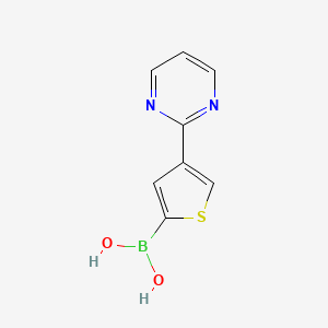 Chemical structure of 4-(Pyrimidin-2-yl)thiophene-2-boronic acid