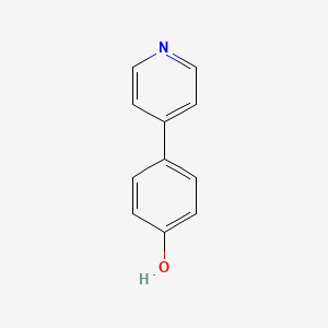 Chemical structure of 4-(Pyridin-4-yl)phenol
