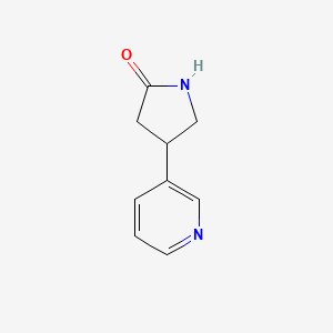 Chemical structure of 4-(3-Pyridinyl)-2-pyrrolidinone