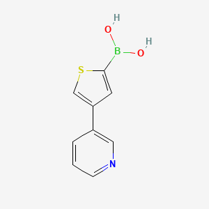 Chemical structure of 4-(Pyridin-2-yl)thiophene-2-boronic acid