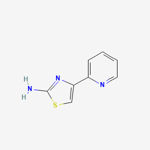 Chemical structure of 4-(Pyridin-2-yl)thiazol-2-amine