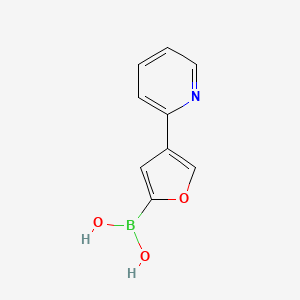 Chemical structure of 4-(Pyridin-2-yl)furan-2-boronic acid