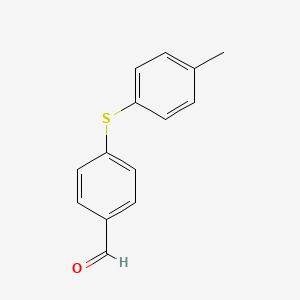 Chemical structure of 4-(p-Tolylthio)benzaldehyde