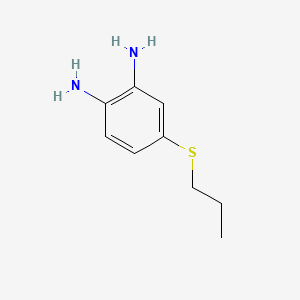 Chemical structure of 4-(Propylthio)benzene-1,2-diamine