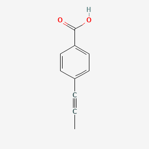 Chemical structure of 4-(Prop-1-yn-1-yl)benzoic acid