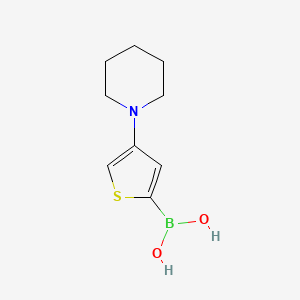 Chemical structure of 4-(Piperidino)thiophene-2-boronic acid