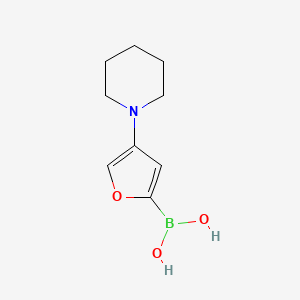 Chemical structure of 4-(Piperidino)furan-2-boronic acid