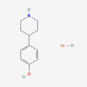 Chemical structure of 4-(4-Piperidinyl)phenol hydrobromide