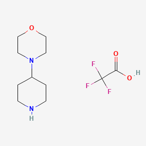 Chemical structure of 4-(Piperidin-4-yl)morpholine 2,2,2-trifluoroacetate