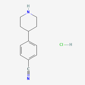 Chemical structure of 4-(Piperidin-4-yl)benzonitrile hydrochloride
