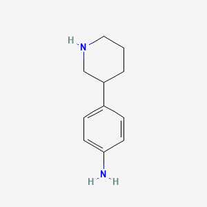 Chemical structure of 4-(Piperidin-3-yl)aniline