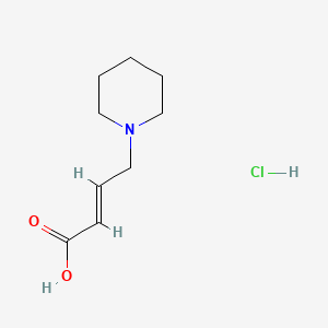 Chemical structure of 4-(Piperidin-1-yl)but-2-enoic acid hydrochloride
