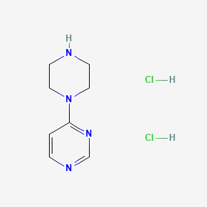 Chemical structure of 4-(Piperazin-1-yl)pyrimidine dihydrochloride