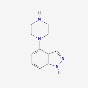 Chemical structure of 4-(Piperazin-1-yl)-1H-indazole