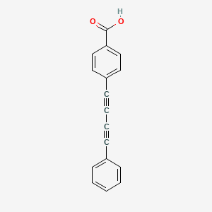 Chemical structure of 4-(Phenylbuta-1,3-diyn-1-yl)benzoic acid