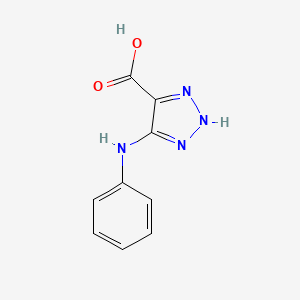 Chemical structure of 4-(Phenylamino)-1H-1,2,3-triazole-5-carboxylic acid