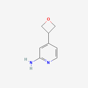 Chemical structure of 4-(Oxetan-3-yl)pyridin-2-amine