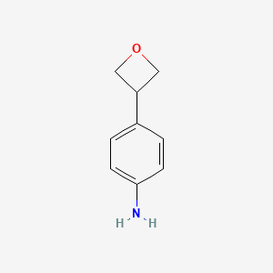 Chemical structure of 4-(Oxetan-3-yl)aniline