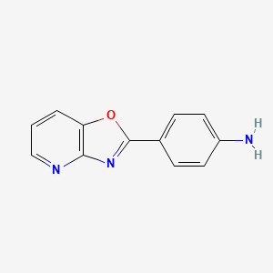 Chemical structure of 4-(Oxazolo[4,5-b]pyridin-2-yl)aniline