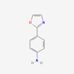 Chemical structure of 4-(Oxazol-2-yl)aniline