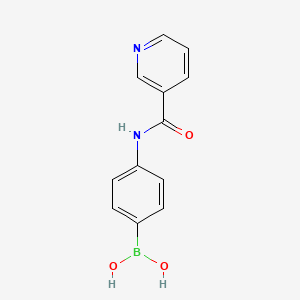 Chemical structure of 4-(nicotinamido)phenylboronic acid