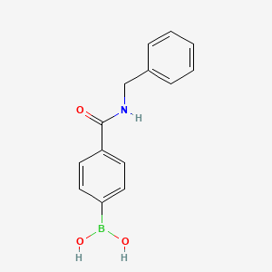 Chemical structure of 4-(Benzylcarbamoyl)benzeneboronic acid