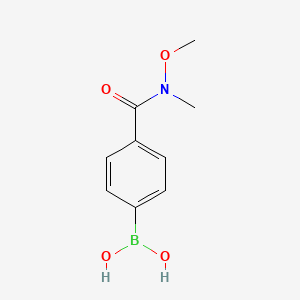 Chemical structure of 4-(N,O-Dimethylhydroxylaminocarbonyl)phenylboronic acid
