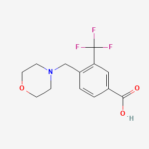 Chemical structure of 4-(Morpholinomethyl)-3-(trifluoromethyl)benzoic acid