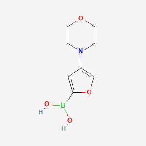 Chemical structure of 4-(Morpholino)furan-2-boronic acid