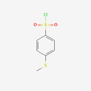 Chemical structure of 4-(methylthio)benzene-1-sulfonylchloride