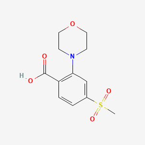 Chemical structure of 4-(Methylsulfonyl)-2-morpholinobenzoic Acid