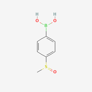 Chemical structure of 4-(Methylsulfinyl)benzeneboronic acid