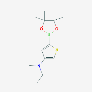 Chemical structure of 4-(Methylethylamino)thiophene-2-boronic acid pinacol ester