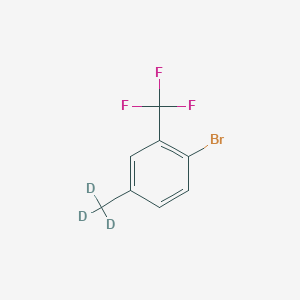 Chemical structure of 4-(Methyl-d3)-2-trifluoromethylbromobenzene