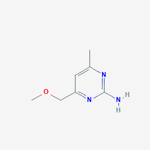 Chemical structure of 4-(MEthoxymethyl)-6-methylpyrimidin-2-amine