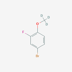 Chemical structure of 4-(Methoxy-d3)-3-fluorobromobenzene