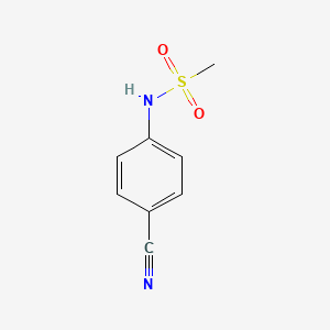 Chemical structure of N-(4-cyanophenyl)methanesulfonamide