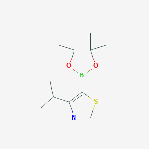 Chemical structure of 4-(iso-Propyl)thiazole-5-boronic acid pinacol ester