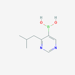Chemical structure of 4-(iso-Butyl)pyrimidine-5-boronic acid