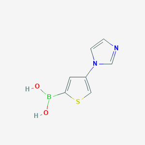 Chemical structure of 4-(Imidazol-1-yl)thiophene-2-boronic acid