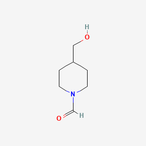 Chemical structure of 4-(Hydroxymethyl)piperidine-1-carbaldehyde