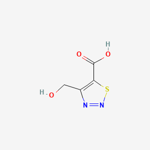 Chemical structure of 4-(Hydroxymethyl)-1,2,3-thiadiazole-5-carboxylic acid