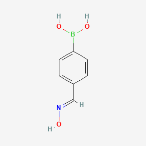 Chemical structure of 4-(Hydroxyimino)methylphenylboronic acid