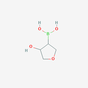Chemical structure of 4-(Hydroxy)tetrahydrofuran-3-boronic acid