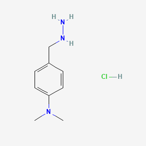 Chemical structure of 4-(Hydrazinylmethyl)-N,N-dimethylaniline hydrochloride