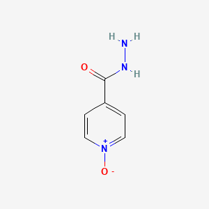 Chemical structure of 4-(hydrazinecarbonyl)pyridin-1-ium-1-olate