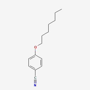 Chemical structure of 4-(Heptyloxy)benzonitrile